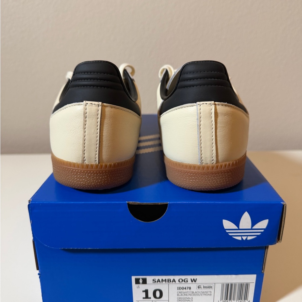 Adidas Samba OG Cream and Black Sneakers - Picture 7 of 9